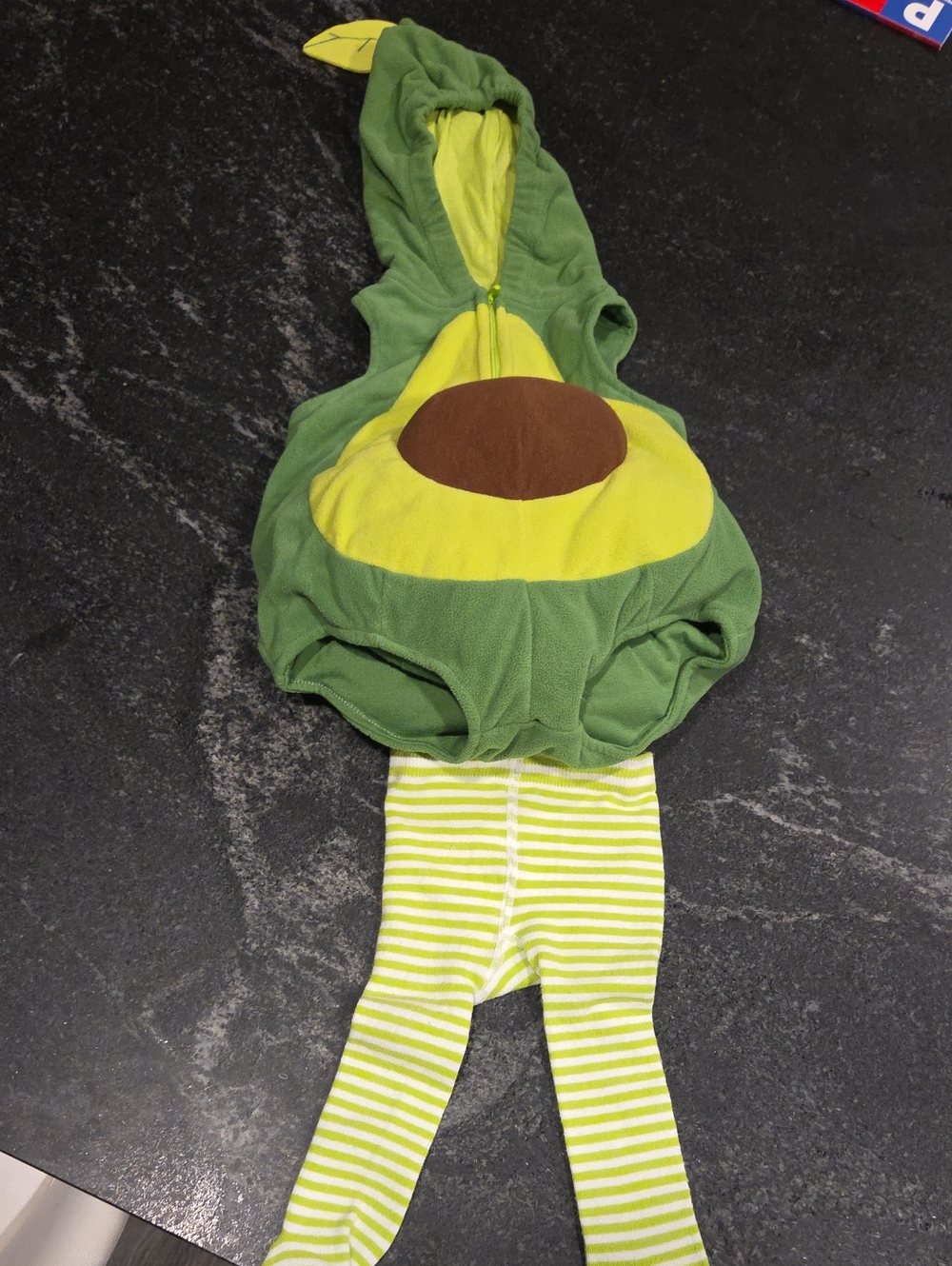 Carter's Green Avocado Costume Set with Striped Leggings